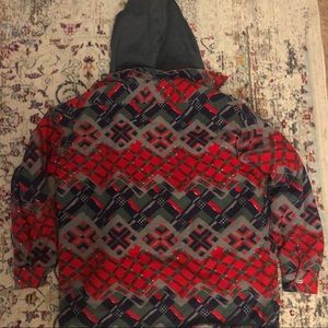 Sherpa lined hooded flannel